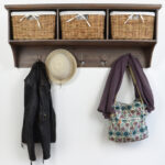 Tetbury Acacia Coat Rack with 3 baskets