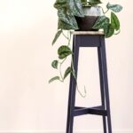 Florence tall blue plant holder