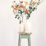 Florence small green wooden plant stand