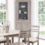 Florence grey corner display cabinet