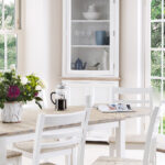 Florence white corner display cabinet