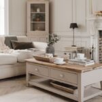 Florence Truffle Coffee Table with 2 Drawers and Storage