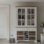 Florence Display Cabinet with Wine Rack - White