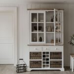 Florence Display Cabinet with Wine Rack - White