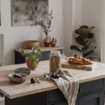 Florence Kitchen Island (Large) - Navy Blue