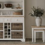 Florence Sideboard with Wine Rack - White close up