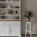 Florence white wooden plant stand