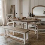 Florence white extending table detail