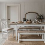 Florence white kitchen extending table