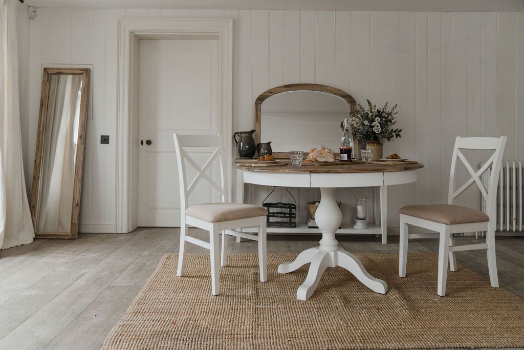 Florence White Round Dining Table 120cm