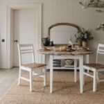 Florence White Round Extendable Wood Dining Table