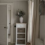 Florence White Wooden Tallboy with Drawer & Baskets