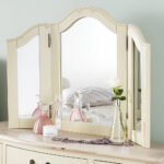 juliette champagne dressing table mirror