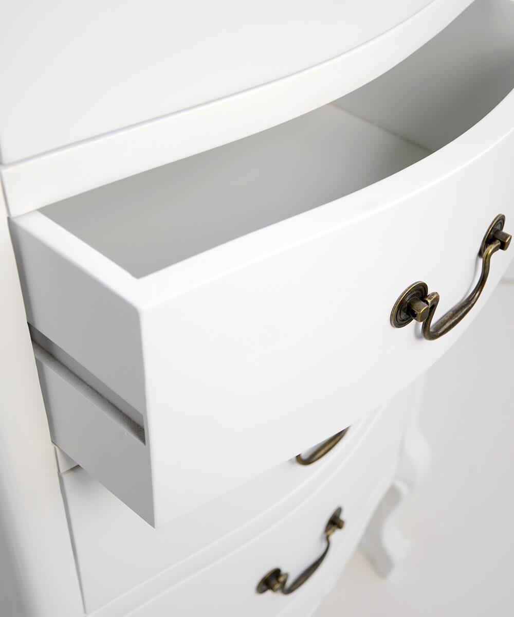 Juliette Antique White tallboy