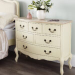 juliette shabby chic champagne 6 drawer chest