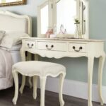 Juliette Shabby Chic Champagne Dressing Table Set withÂ Brass Handles