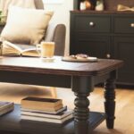 Queensbury Bottle Green Coffee Table with Oak Top