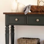 Queensbury Bottle Green Console Table Detail