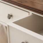 Queensbury Cotswold Cream console table drawer detail