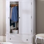 Romance true white double wardrobe with drawer