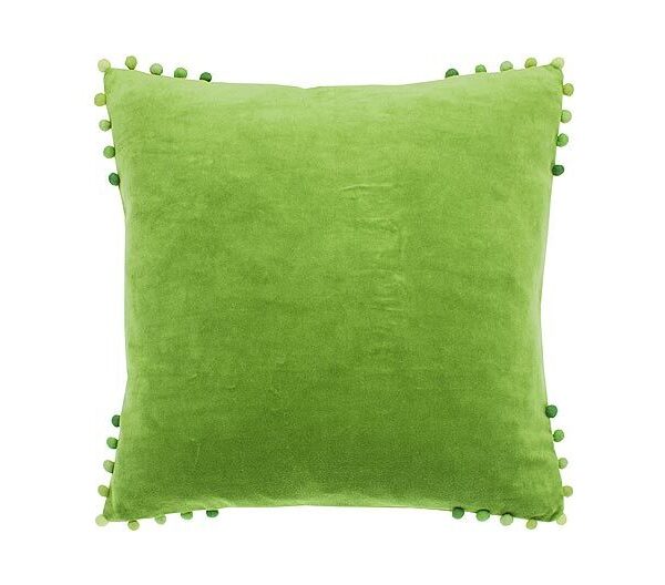 Walton & Co Velvet Cushion lime