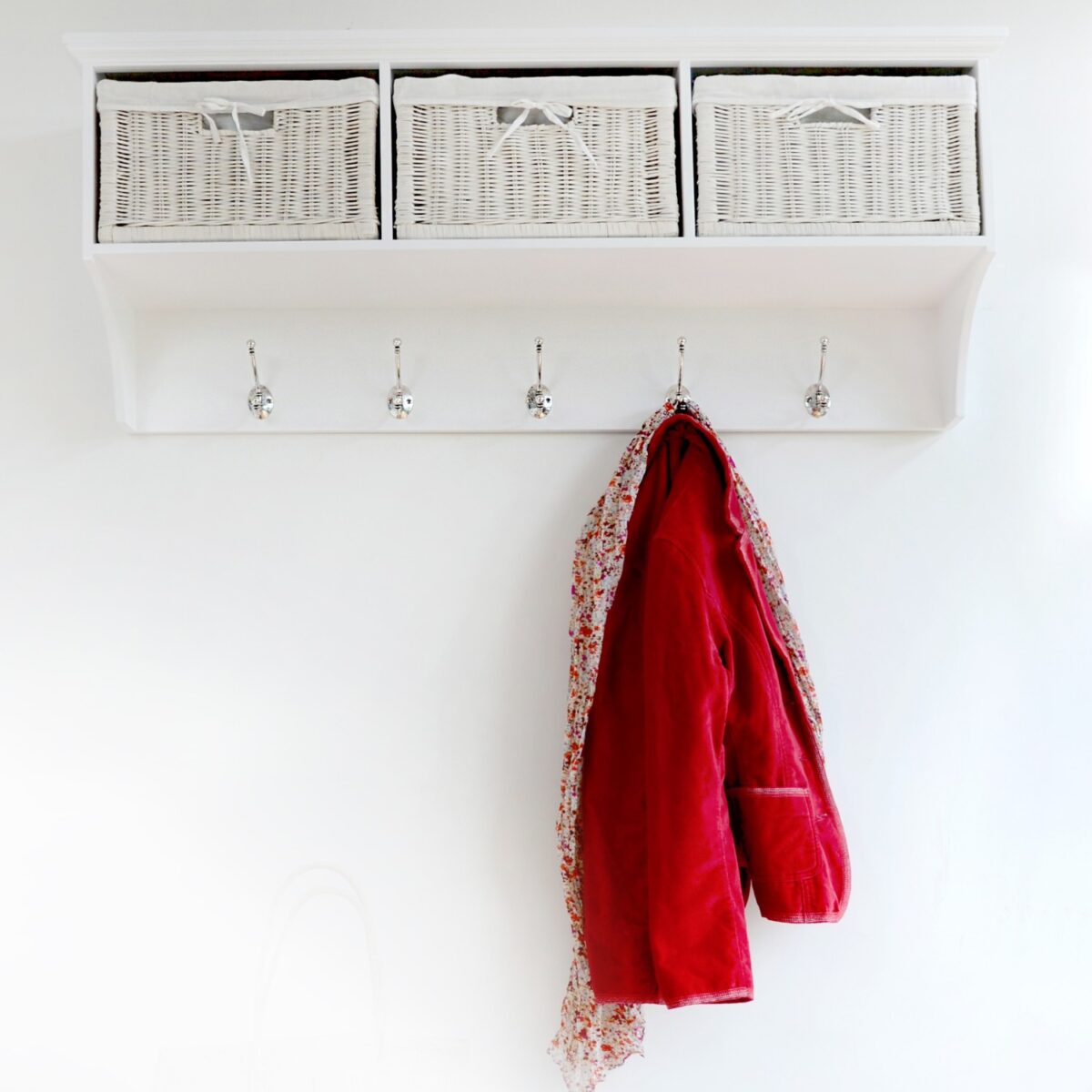 Tetbury large white coat rack