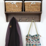 Tetbury Acacia Coat Rack with 2 baskets